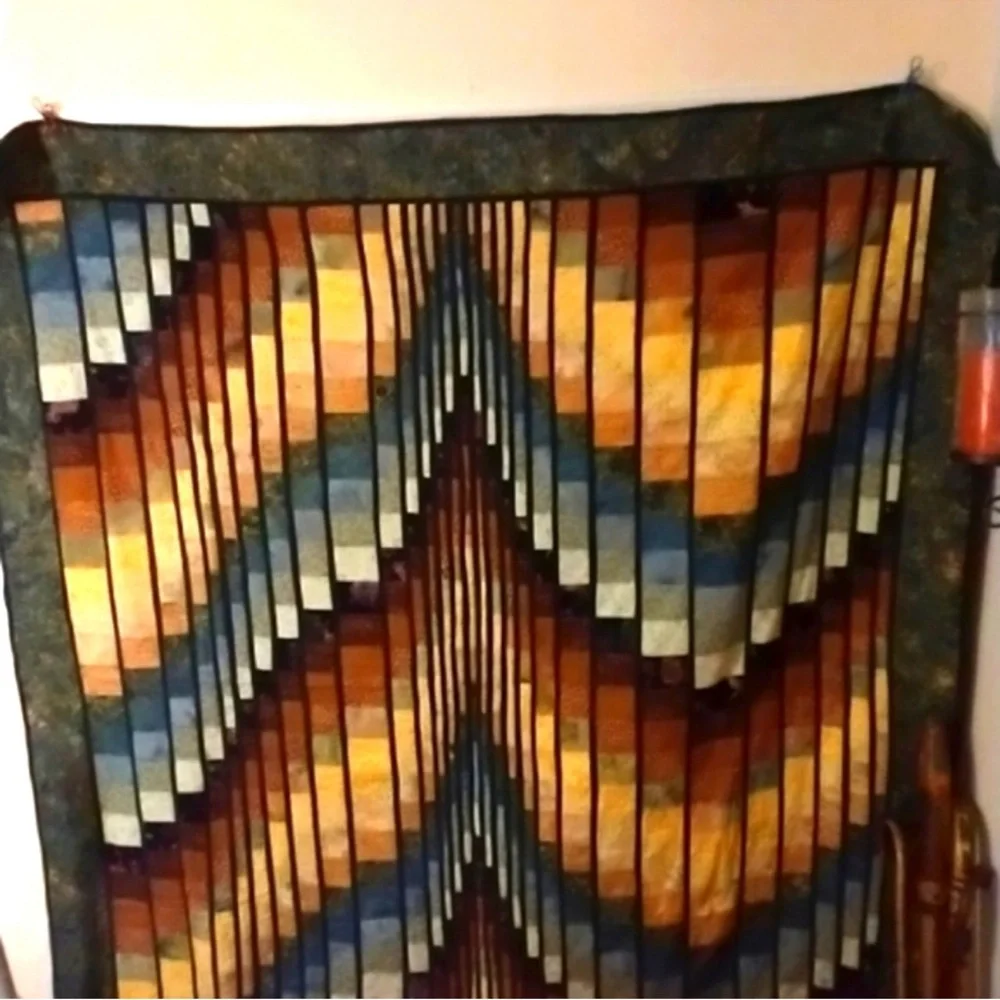 Artistic Safari double sided handmade quilt large